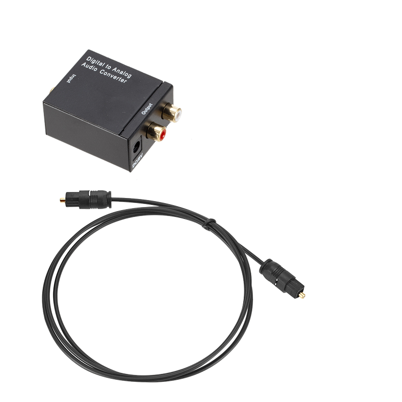 PR-AC/PW  Convertidor de audio digital óptico a analógico RCA + CABLE "PRASEK"
