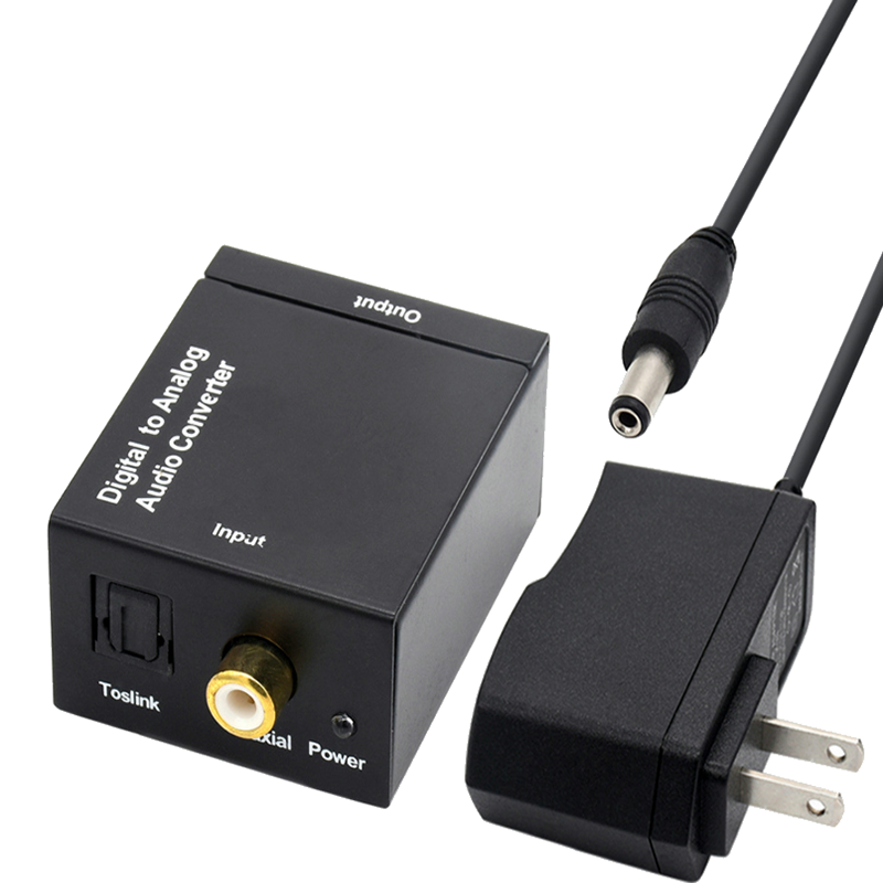 PR-AC/PW  Convertidor de audio digital óptico a analógico RCA + CABLE "PRASEK"
