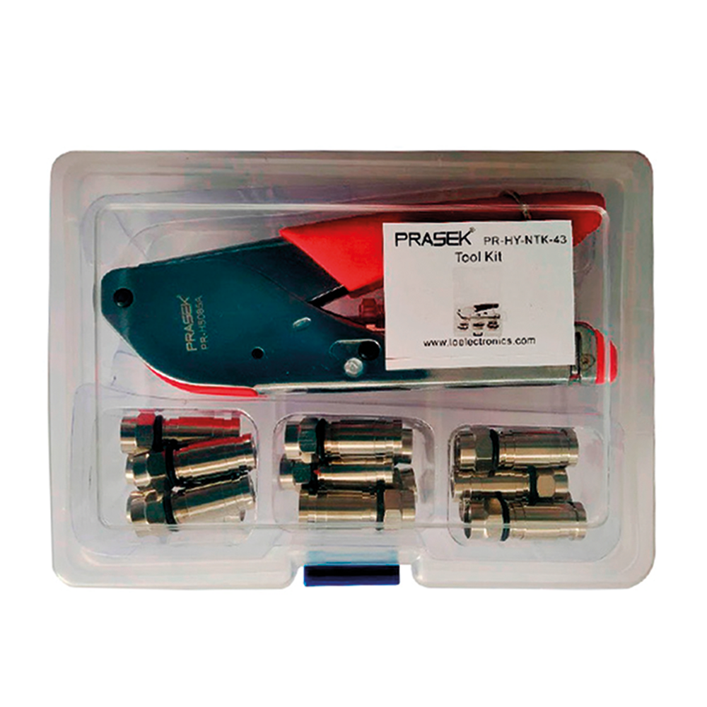 PR-HY-NTK4 KIT DE HERRAMIENTAS P/CABLE RG6"PRASEK"